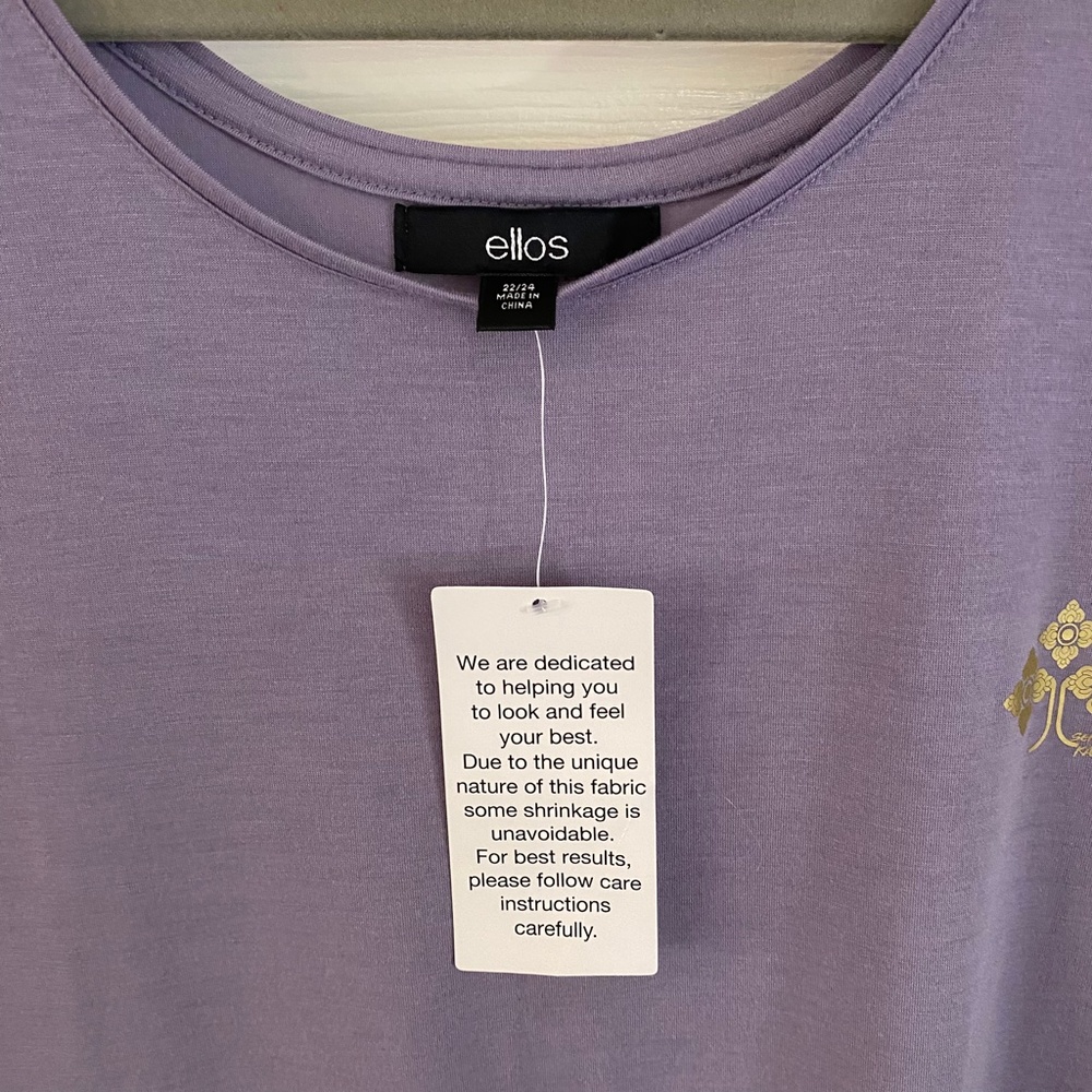 Ellos lavender t-shirt, 22-24, NWT - Picture 2 of 6